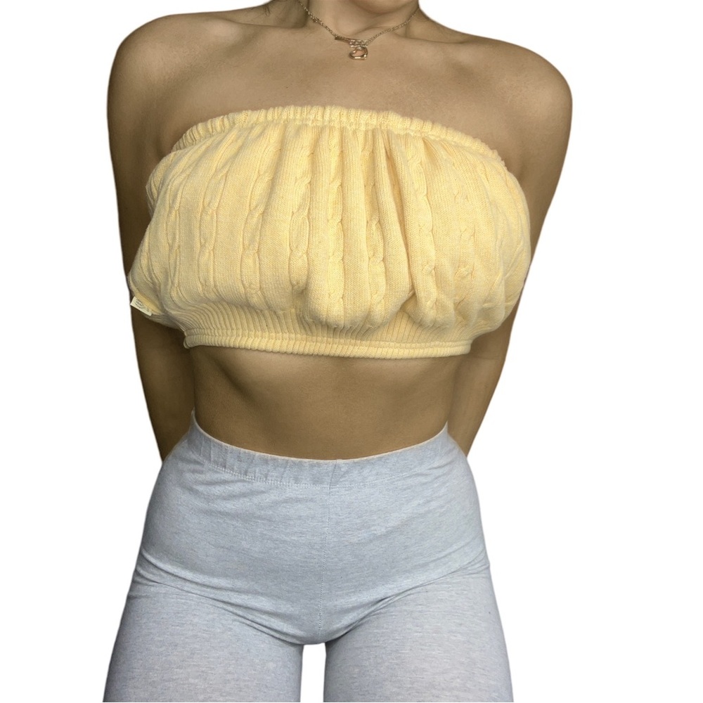 Vintage Reworked Knit Sweater Tube Top